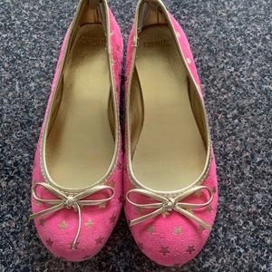 Pink flats